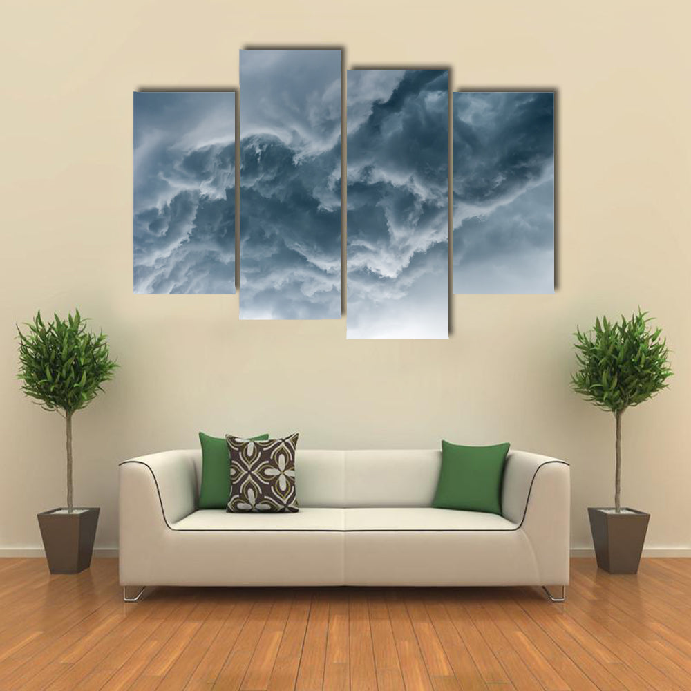 Dramatic Sky With Stormy Clouds Canvas Wall Art