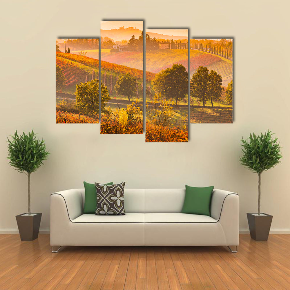 Italian Vineyards and Rolling Hills Canvas Wall Art