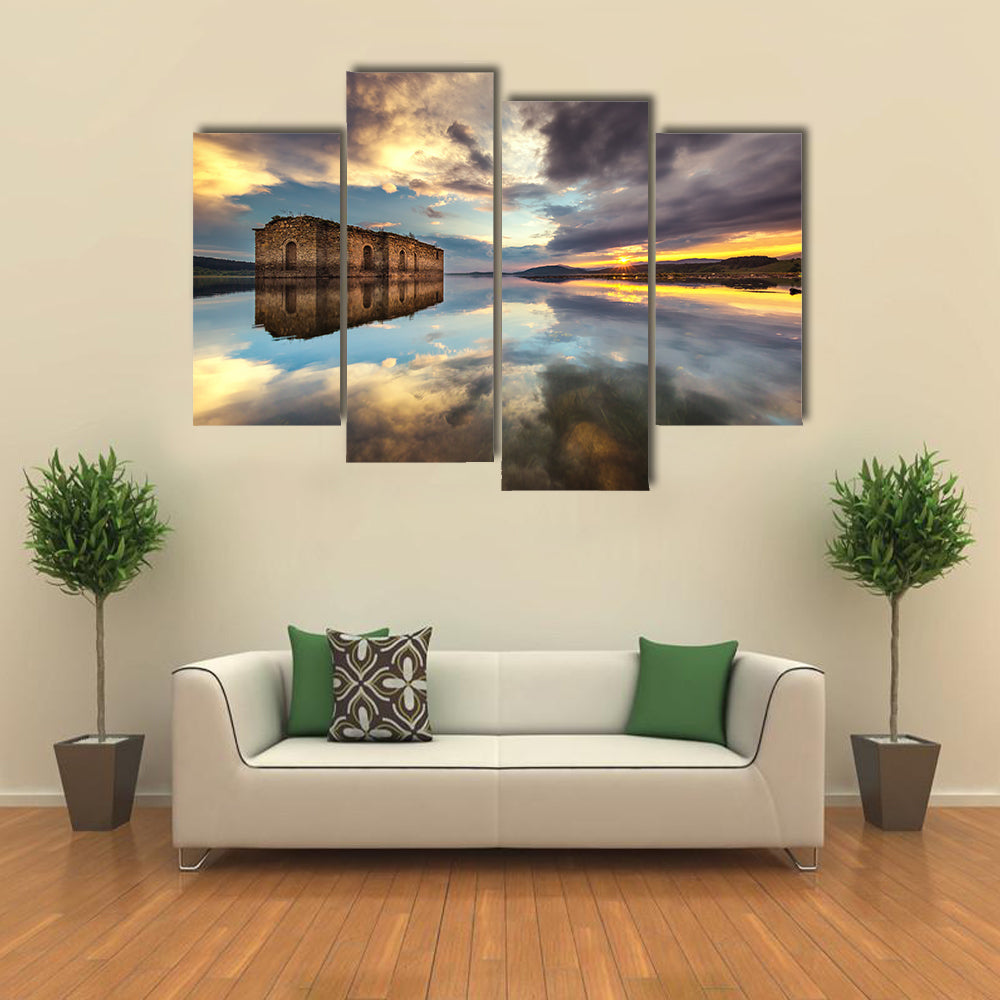 Abandoned Church In Dam Jrebchevo In Bulgaria Canvas Wall Art