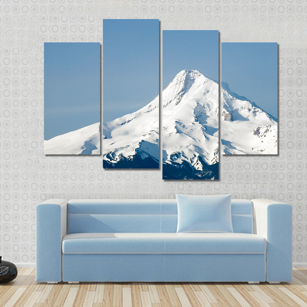 Mount Hood Snow-capped Peak Canvas Wall Art
