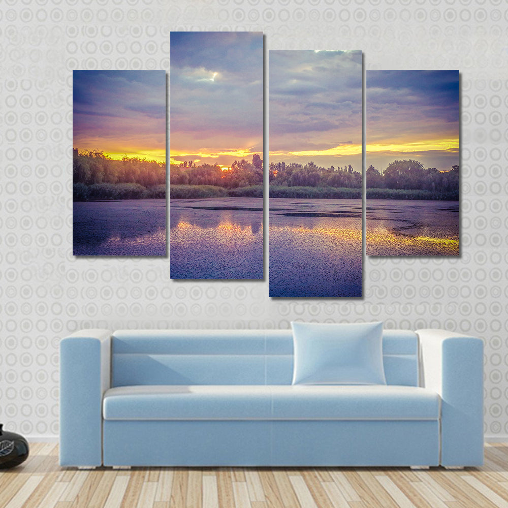 Danube Delta Sunset Canvas Wall Art