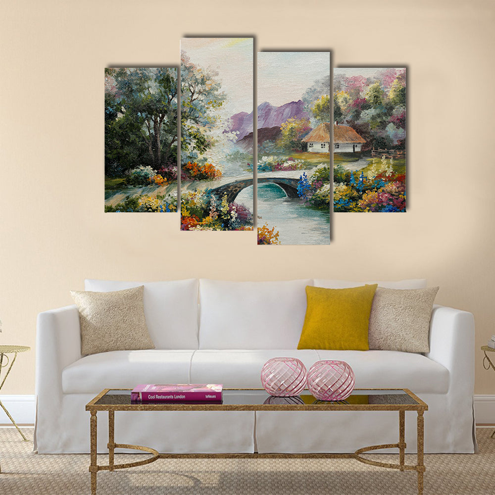 House In The Forest Canvas Wall Art