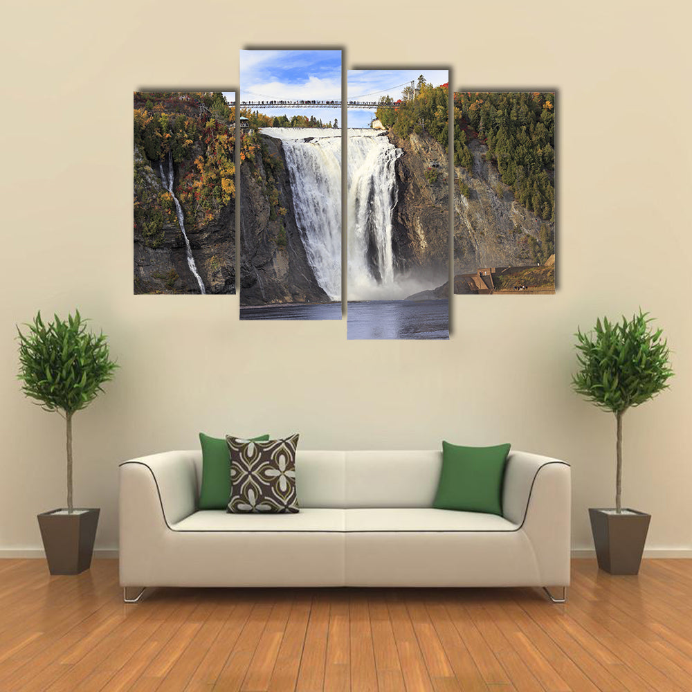 Montmorency Falls In Quebec Canada Canvas Wall Art