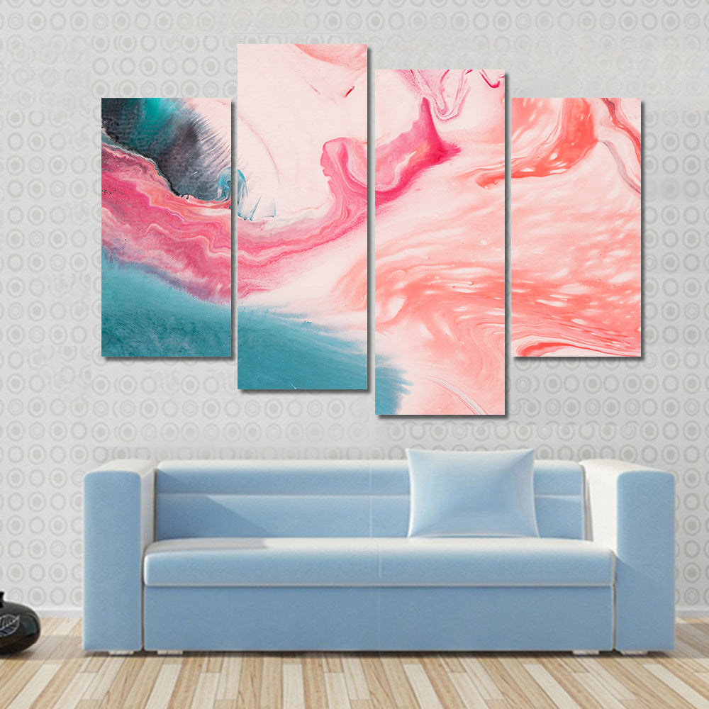 Marble Waves Abstract Canvas Wall Art
