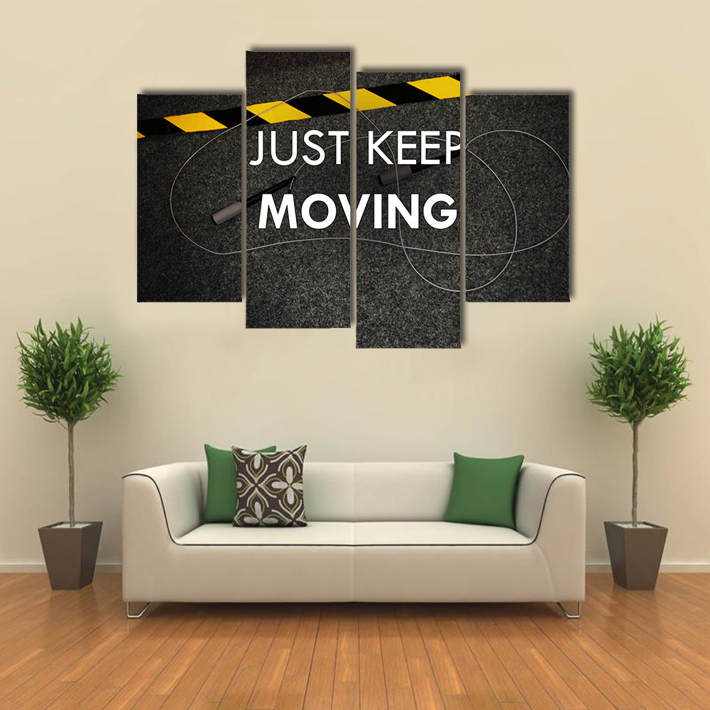 Jump Rope Workout Quote Canvas Wall Art