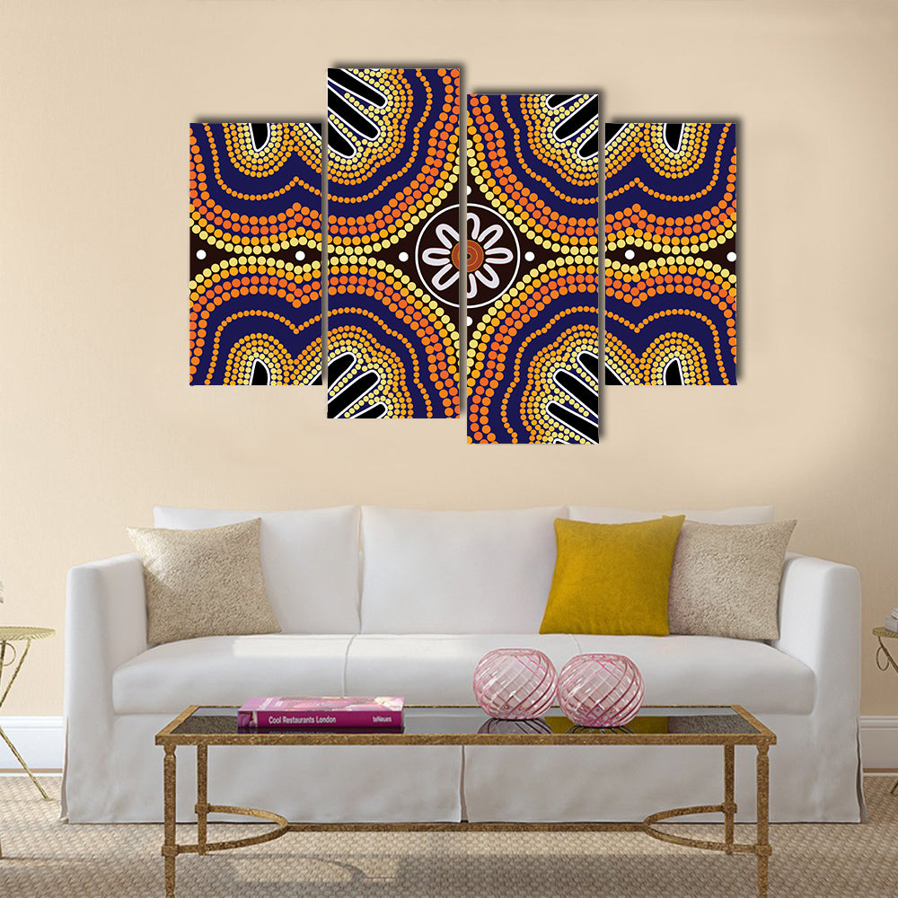 Unity Aboriginal Dotted Style Canvas Wall Art