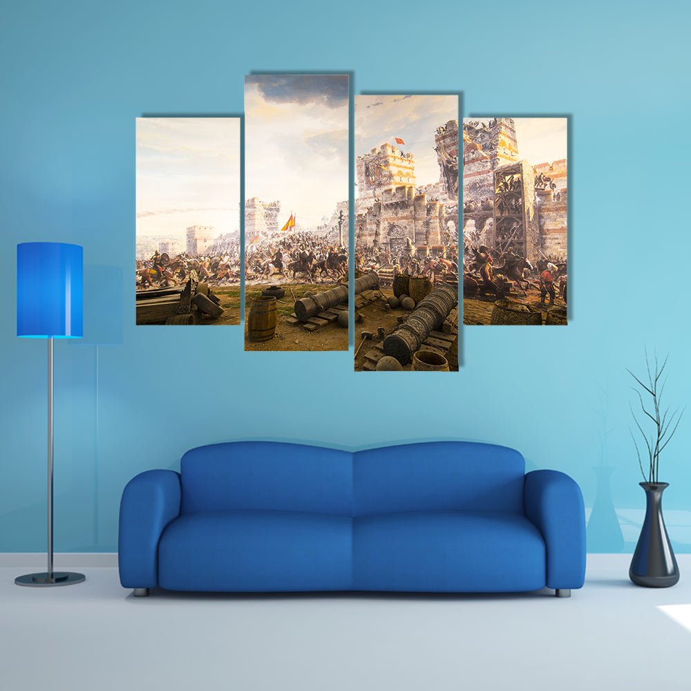 Fall of Constantinople in 1453 In Istanbul Canvas Wall Art