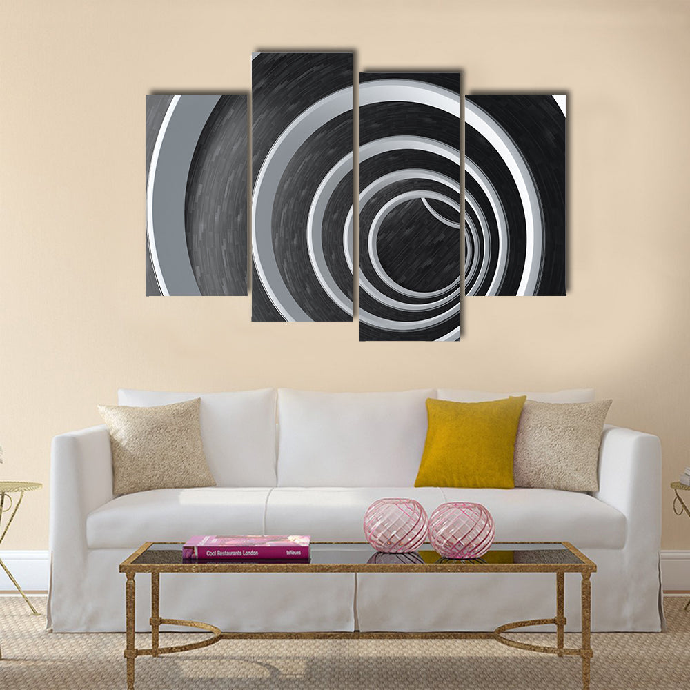 Spiral Ramp Abstract Canvas Wall Art