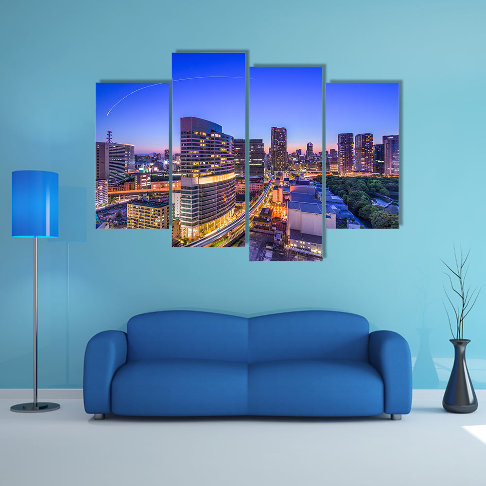 Tokyo Cityscape In Japan Canvas Wall Art