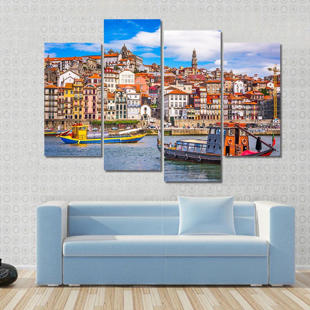 Porto Across the Douro River Canvas Wall Art