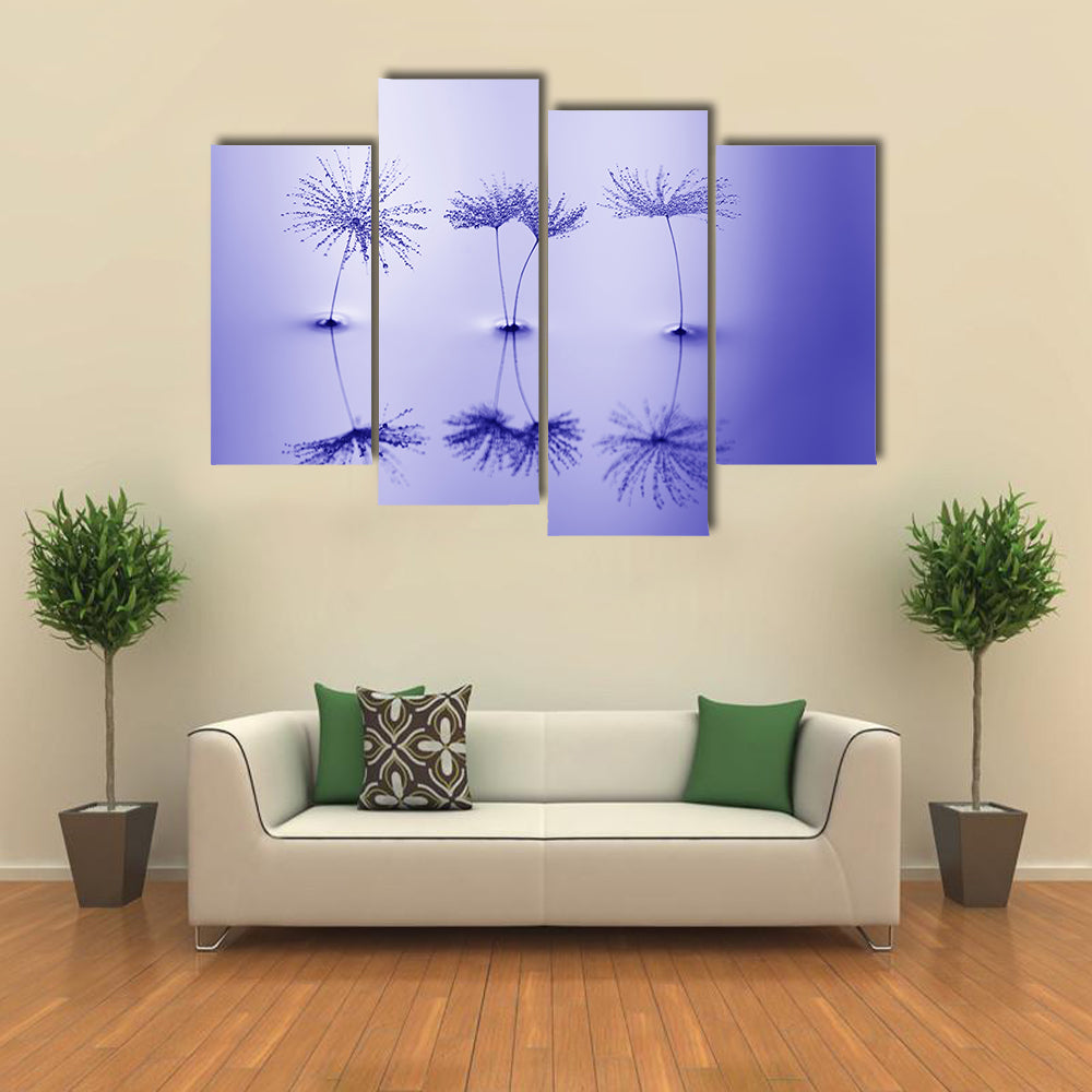 Dandelion Seeds on Water Canvas Wall Art