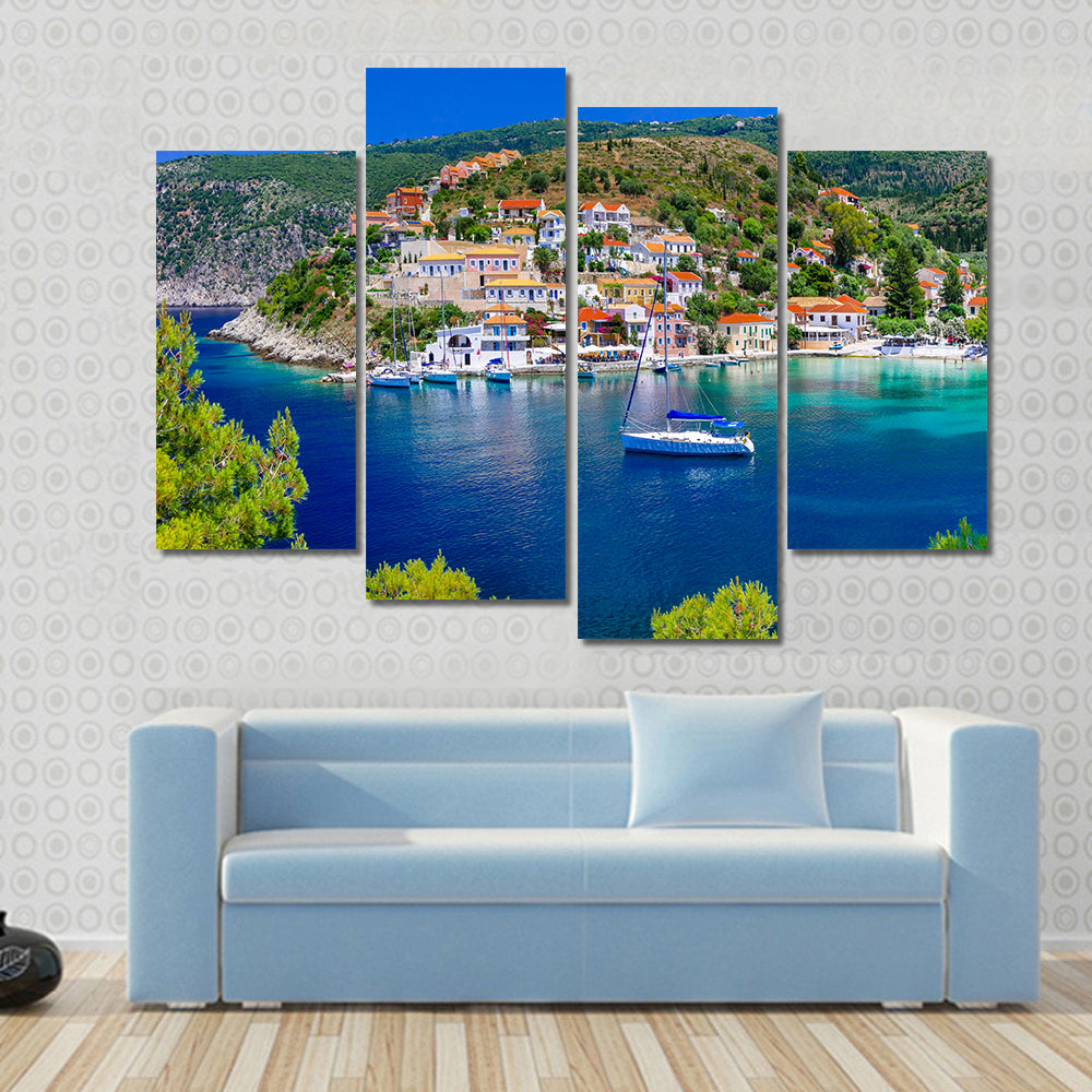 Assos Village, Greece Canvas Wall Art