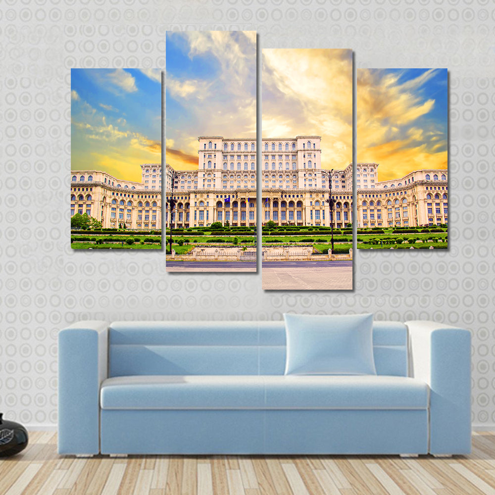 Palace of Parliament, Bucharest Canvas Wall Art