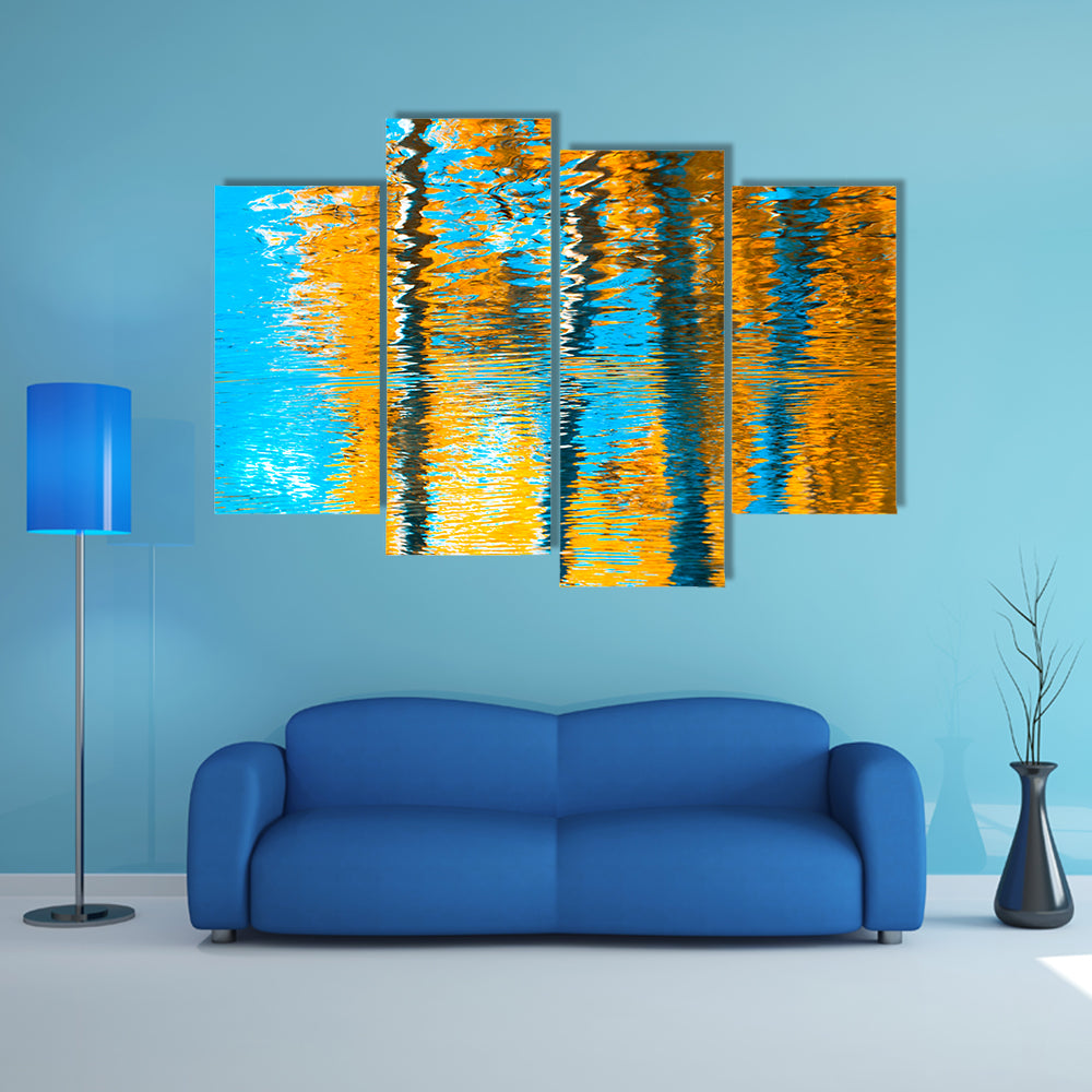 Autumn Reflections In Water Canvas Wall Art
