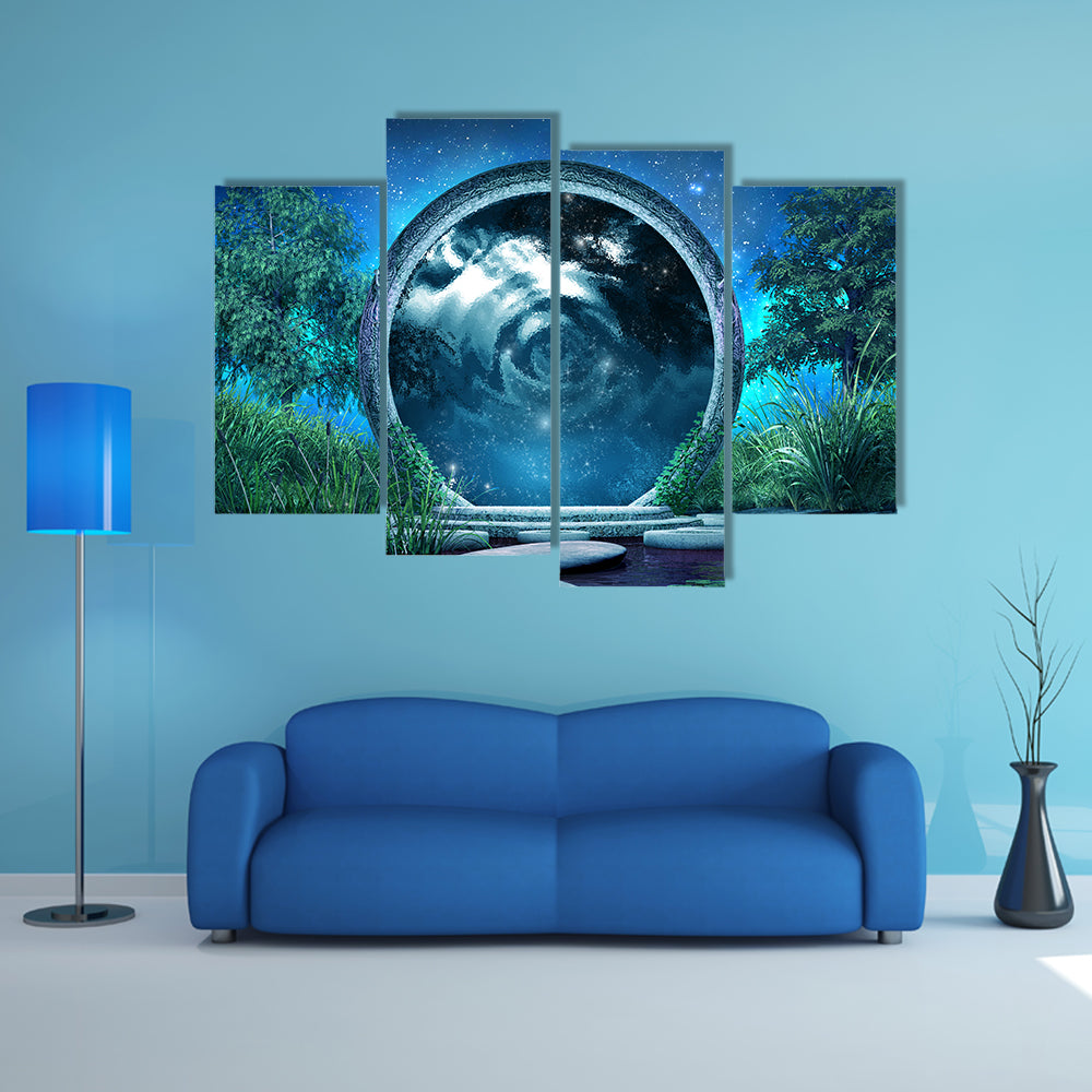 Magic Portal on the Lake Canvas Wall Art