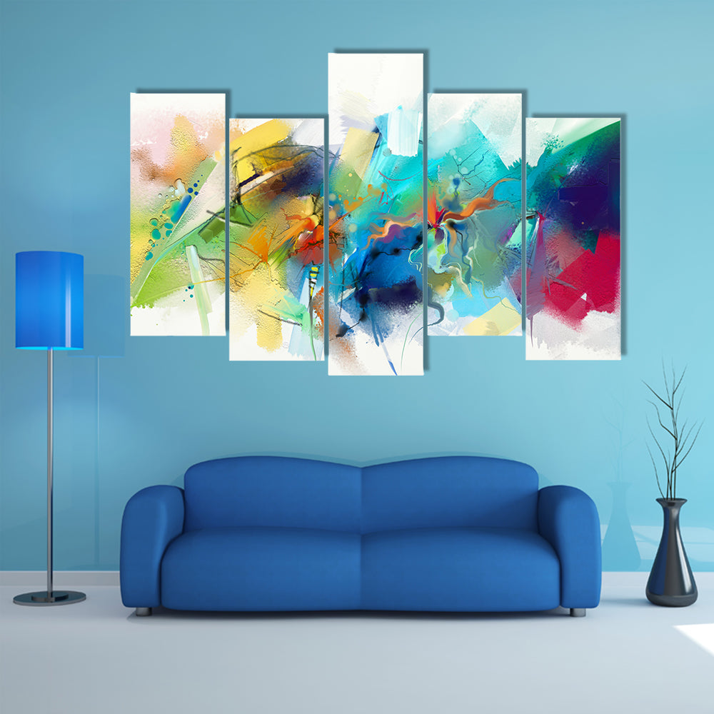 Hand-drawn Abstract Brushstrokes Canvas Wall Art