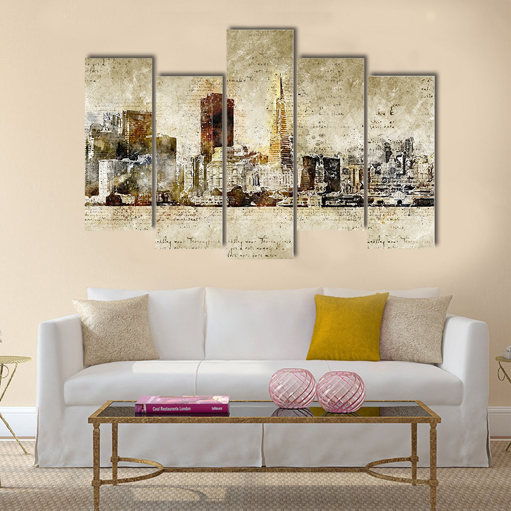 Skyline Of San Francisco Canvas Wall Art