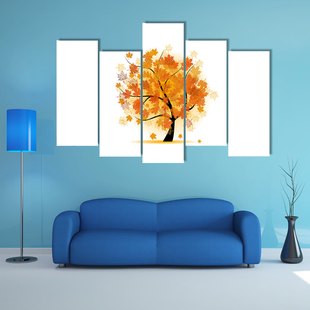 Maple Tree In Autumn Canvas Wall Art