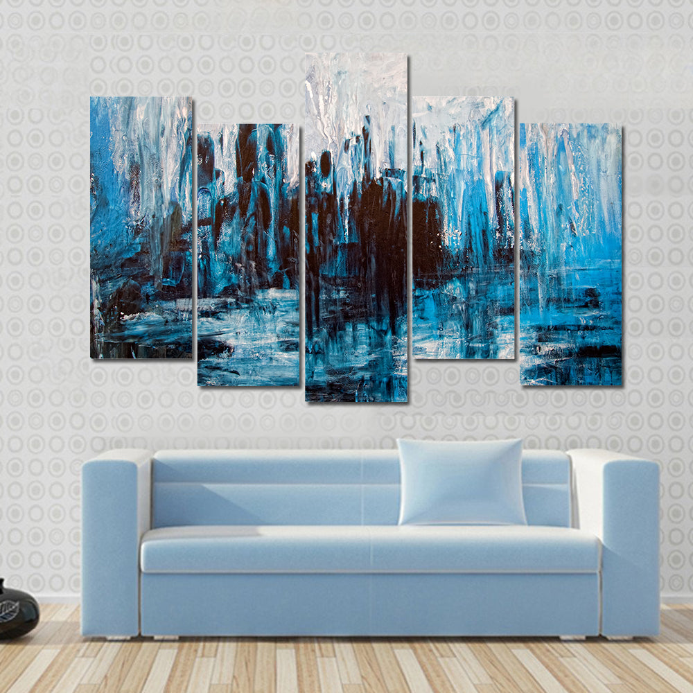 Messy Grunge Abstract Canvas Wall Art