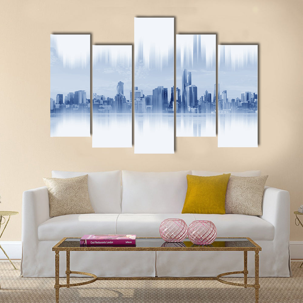 City Network Connection Canvas Wall Art