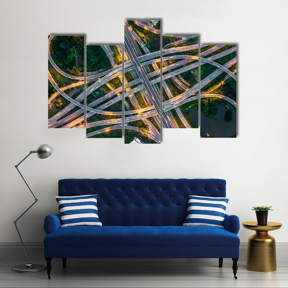 Bangkok Expressway Canvas Wall Art