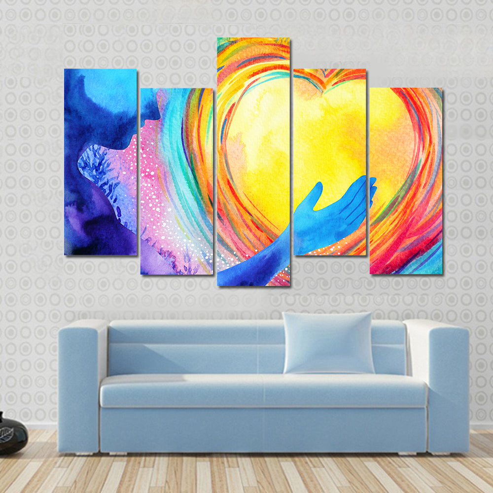 Human And Love Spirit Concept Canvas Wall Art