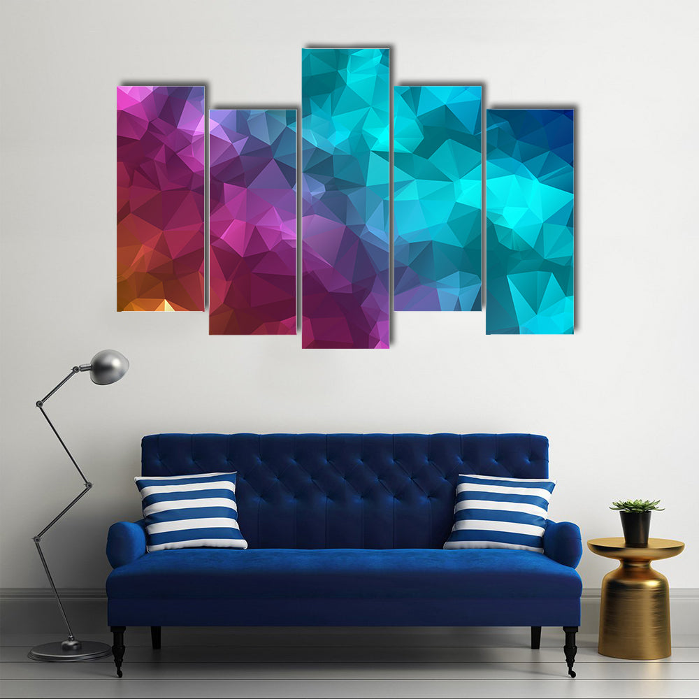 Polygonal Geometric Triangle Canvas Wall Art