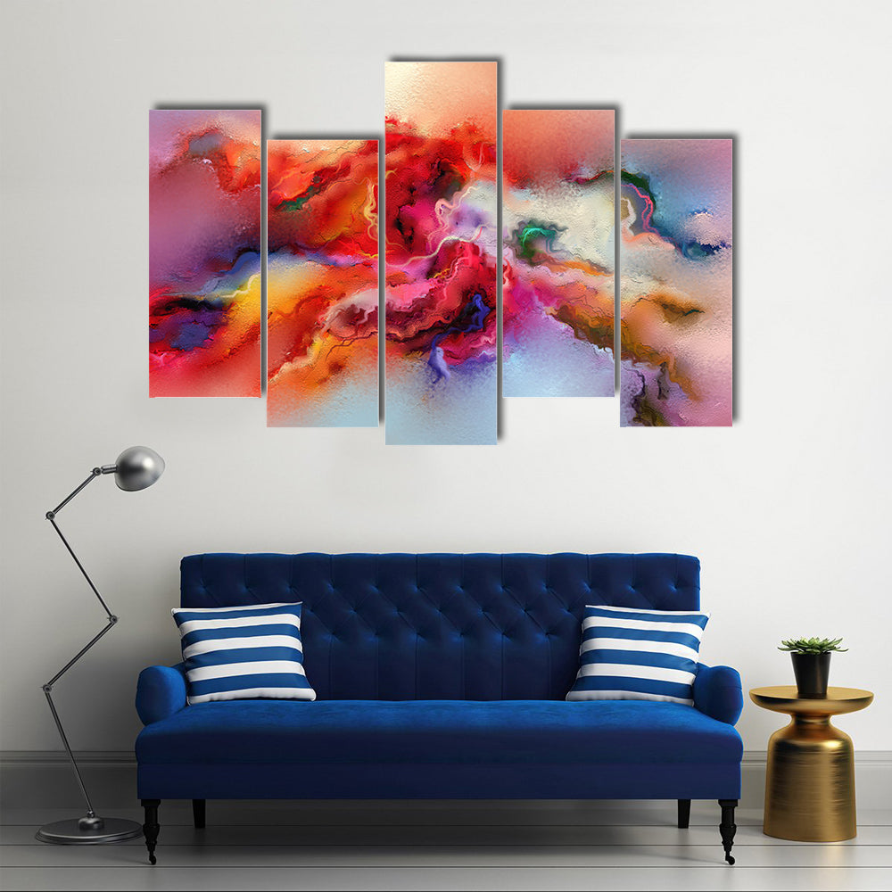 Colorful Brush Stroke Texture Canvas Wall Art