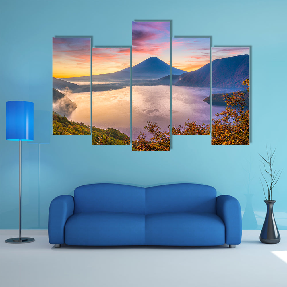 Mount Fuji and Motosu Lake Canvas Wall Art