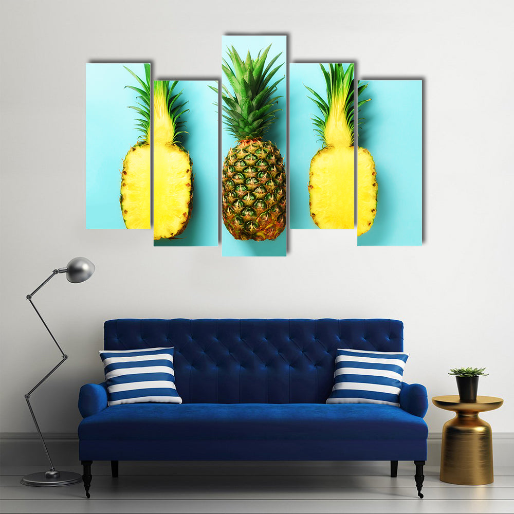 Fresh Pineapple Pattern Canvas Wall Art