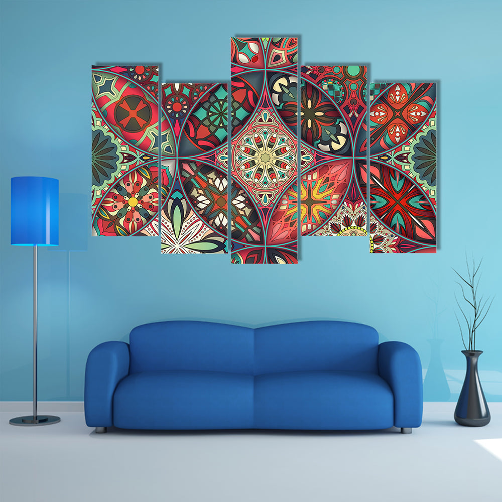 Vintage Mandala Elements Canvas Wall Art