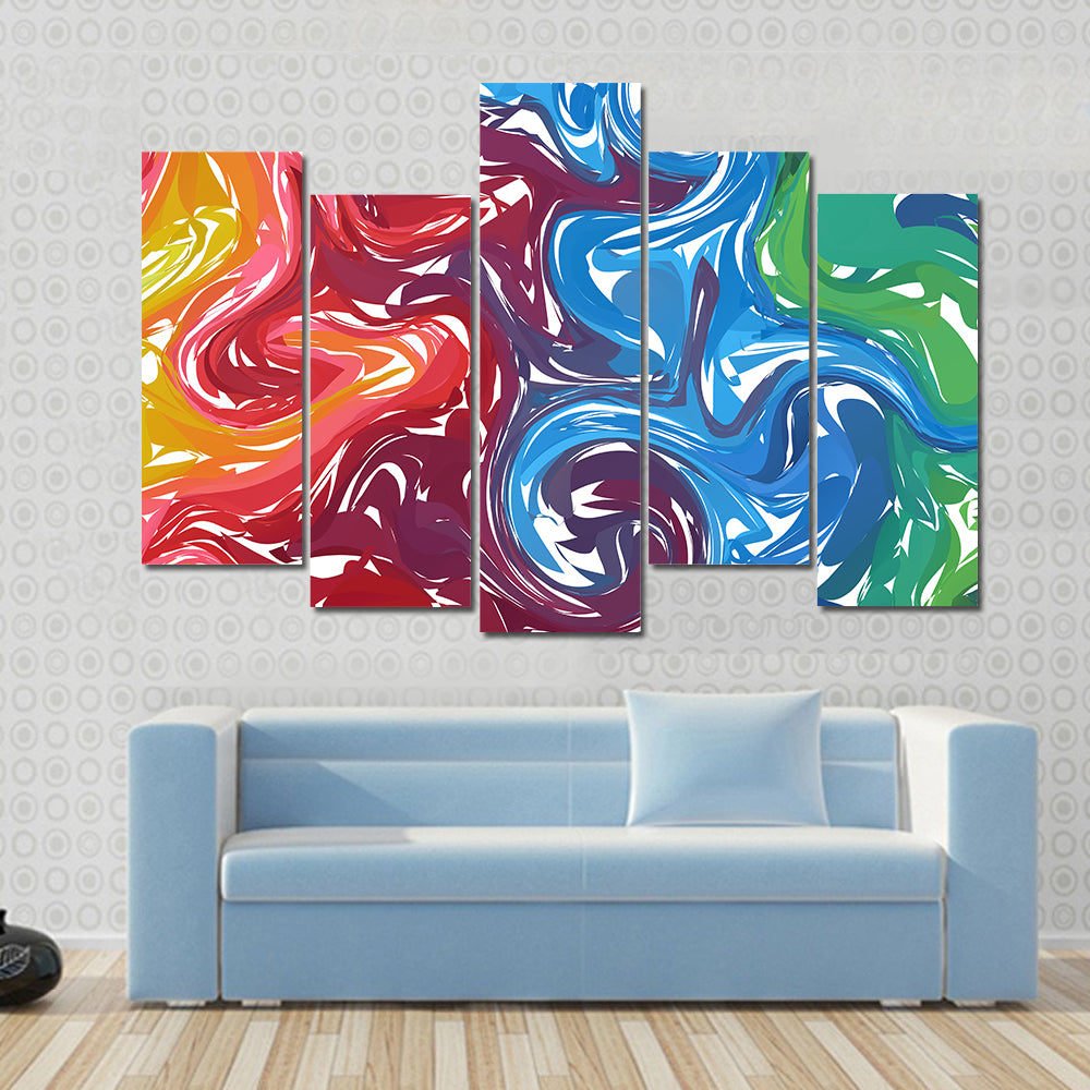Fluid Shapes Composition Canvas Wall Art