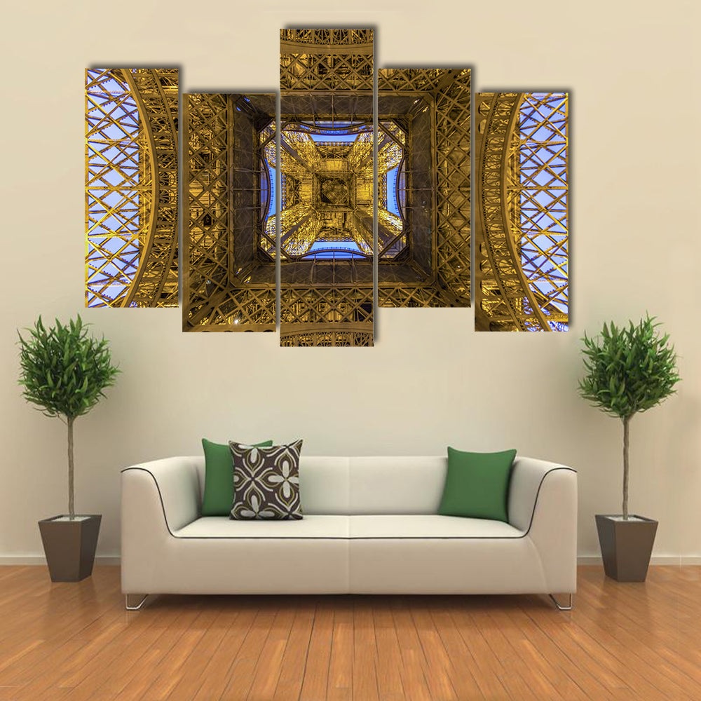Internal Structure of the Eiffel Tower, Paris Canvas Wall Art