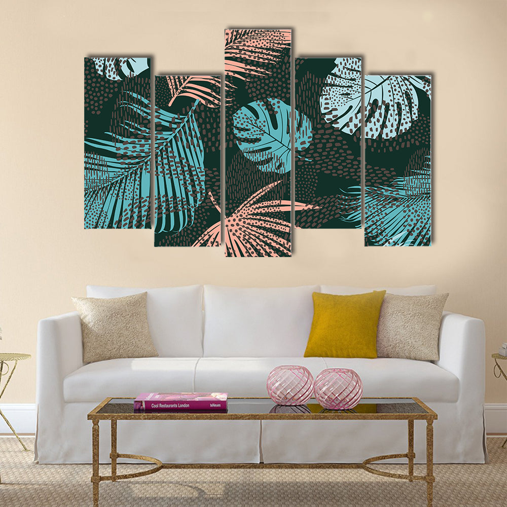 Tropical Foliage Abstract Canvas Wall Art