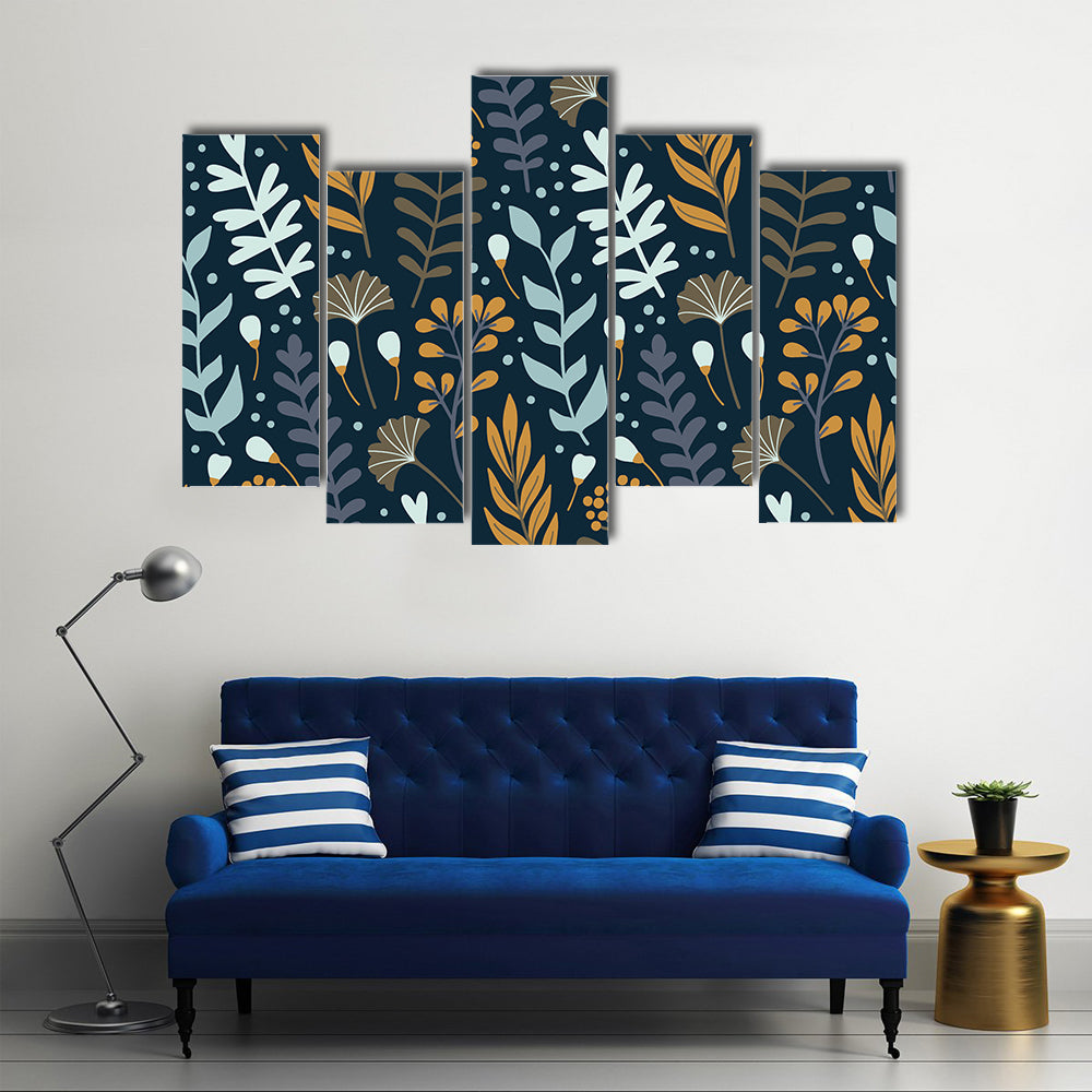 Wild Floral Elements Canvas Wall Art