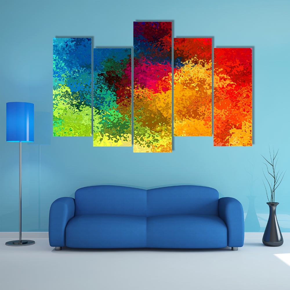 Colorful Rainbow Spectrum Abstract Canvas Wall Art