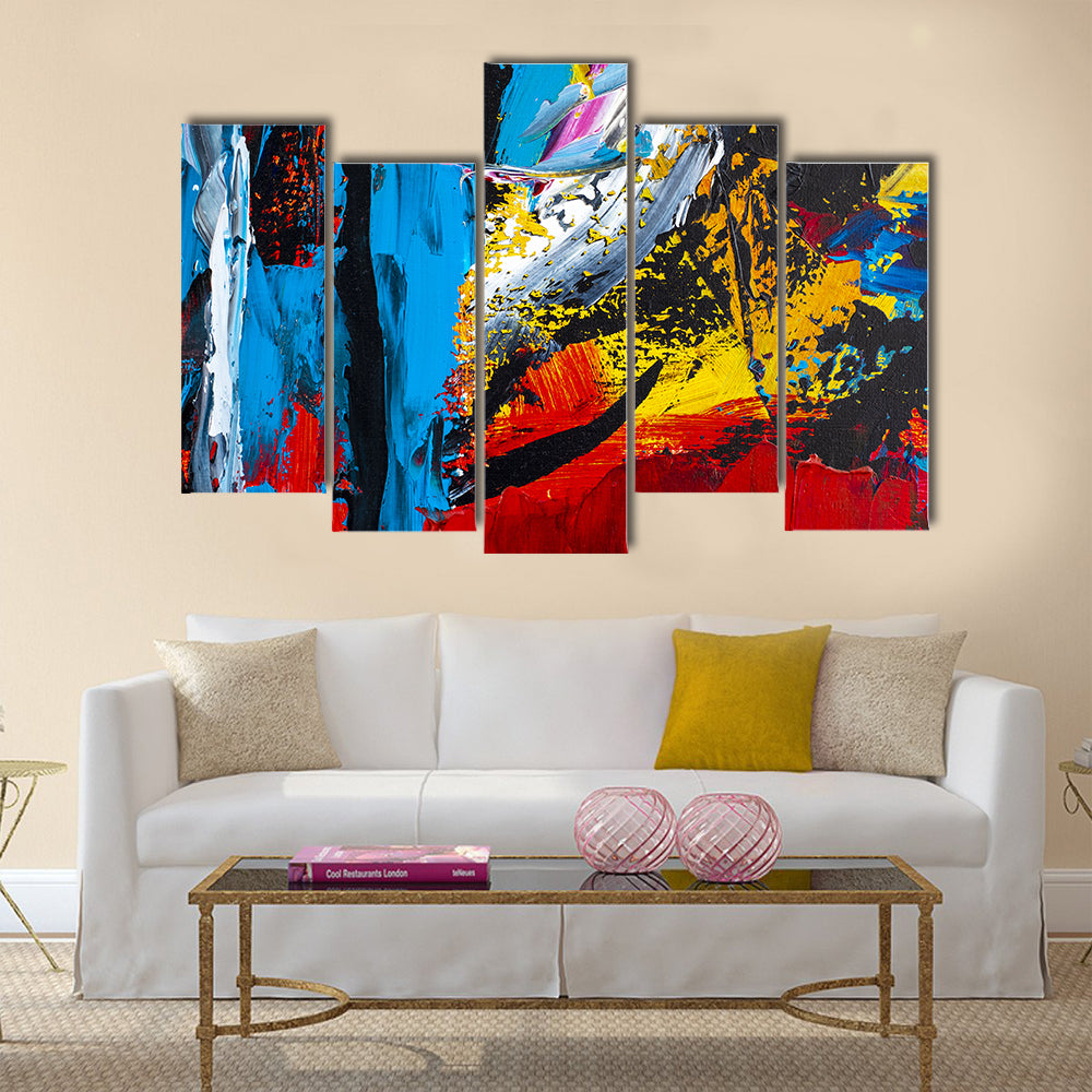 Fragment of Brushstrokes Canvas Wall Art