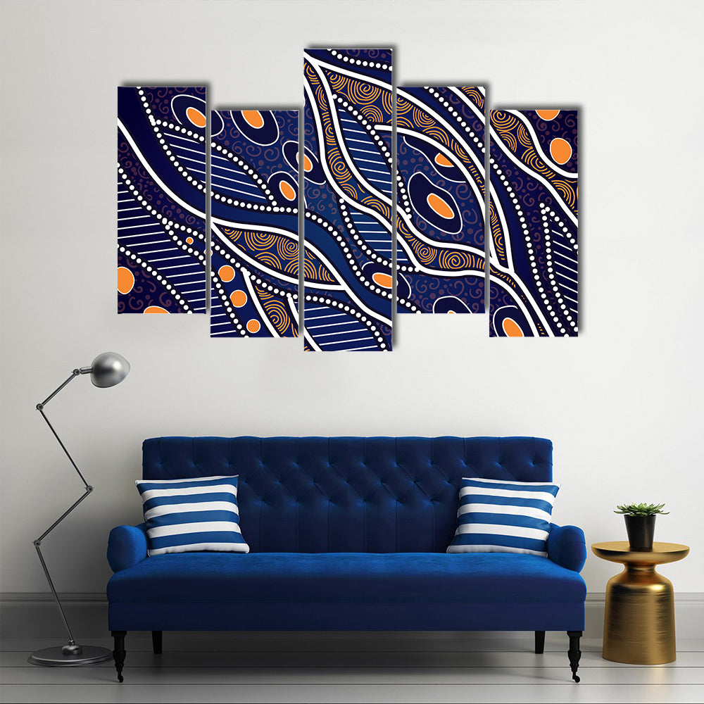 Aboriginal Lake Concept Canvas Wall Art