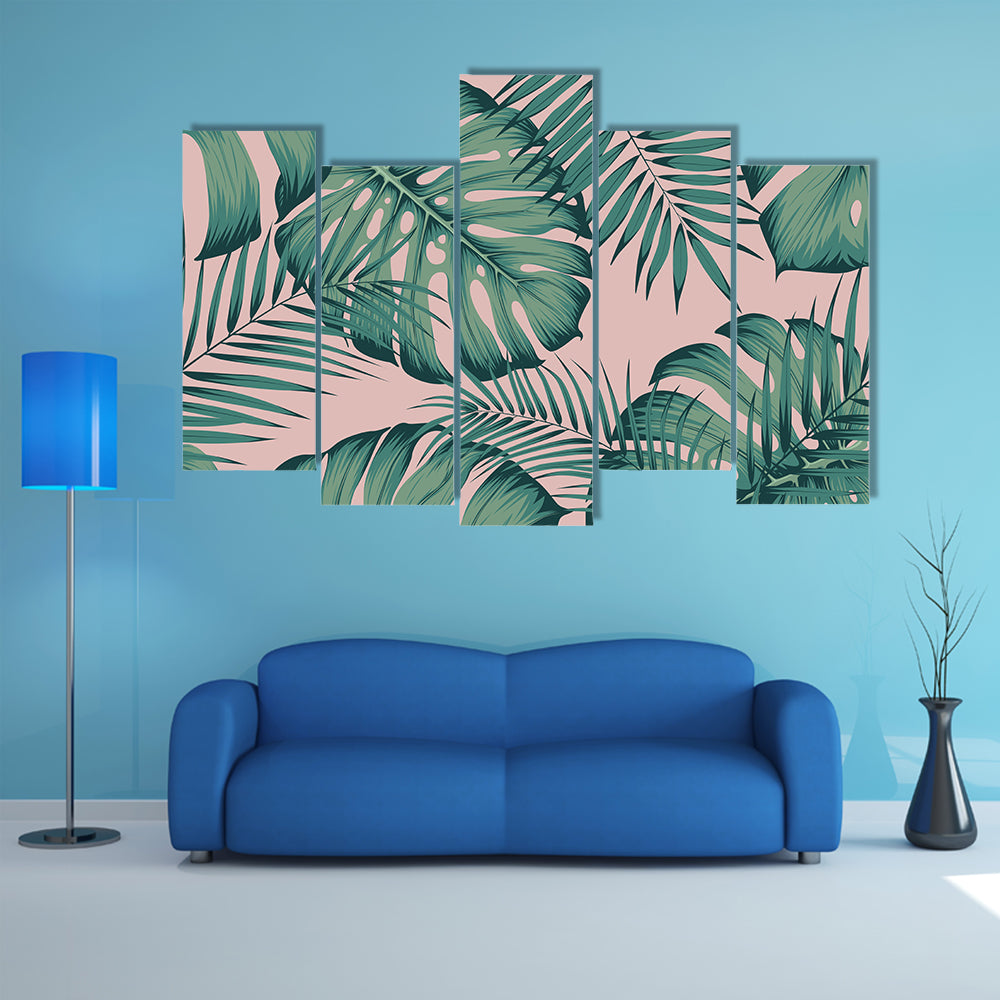 Areca Palm Leaf Design Canvas Wall Art
