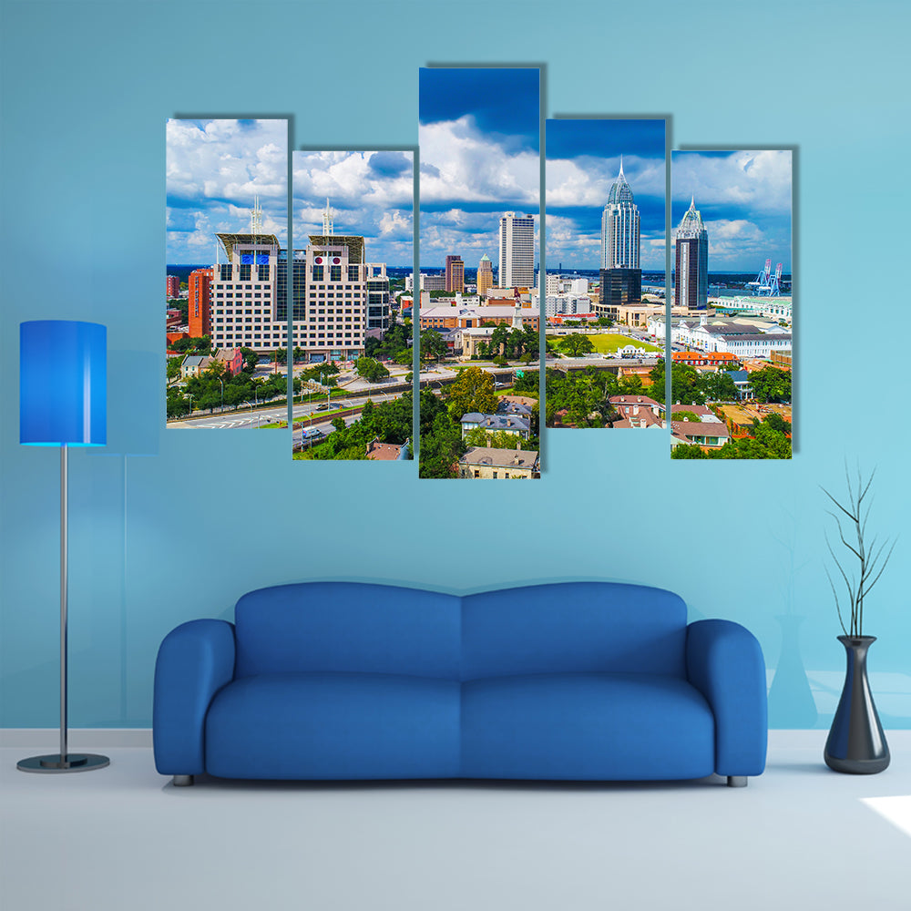 Alabama Downtown Skyline Canvas Wall Art