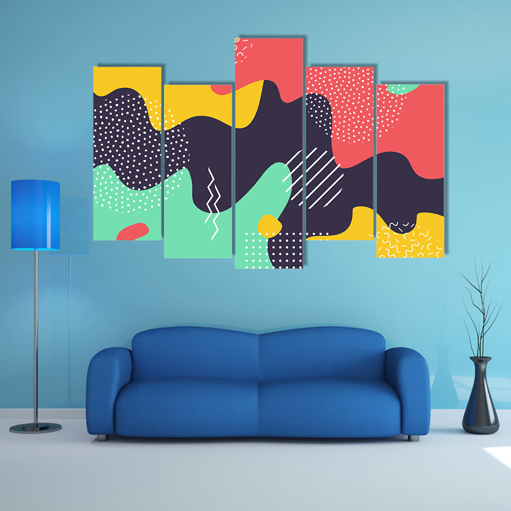 Liquid Splashes Pattern Canvas Wall Art