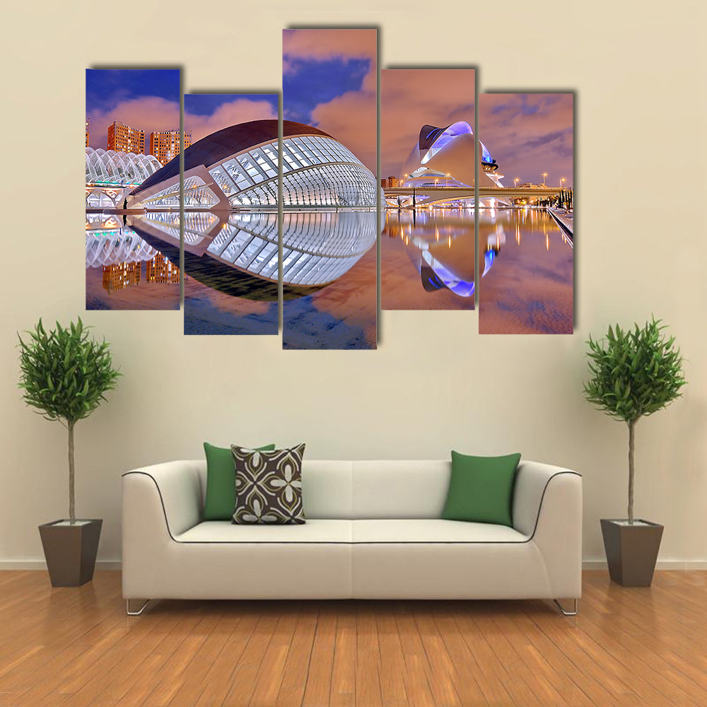 City of Arts and Sciences at Dusk Canvas Wall Art