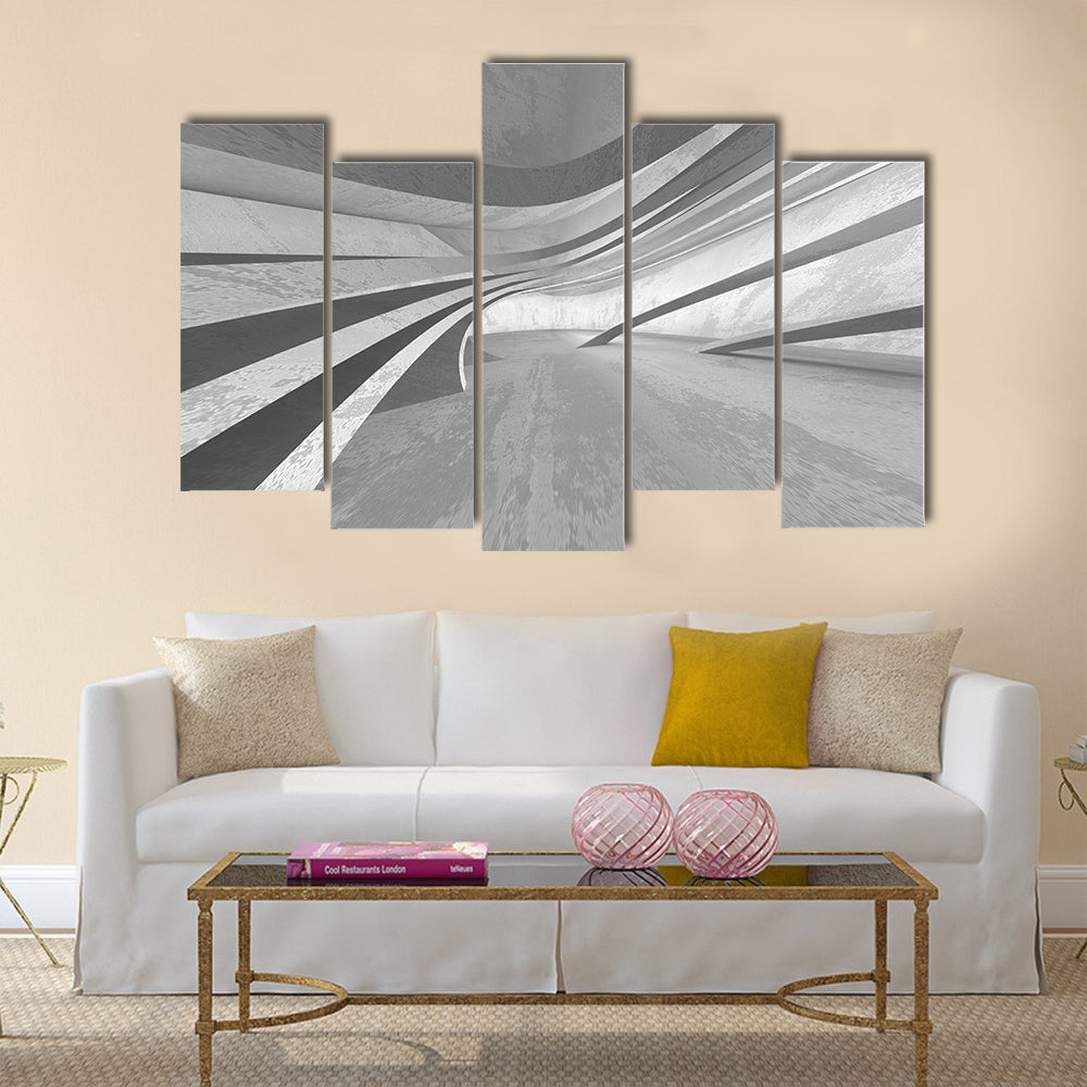 3D Empty Dark Room Canvas Wall Art
