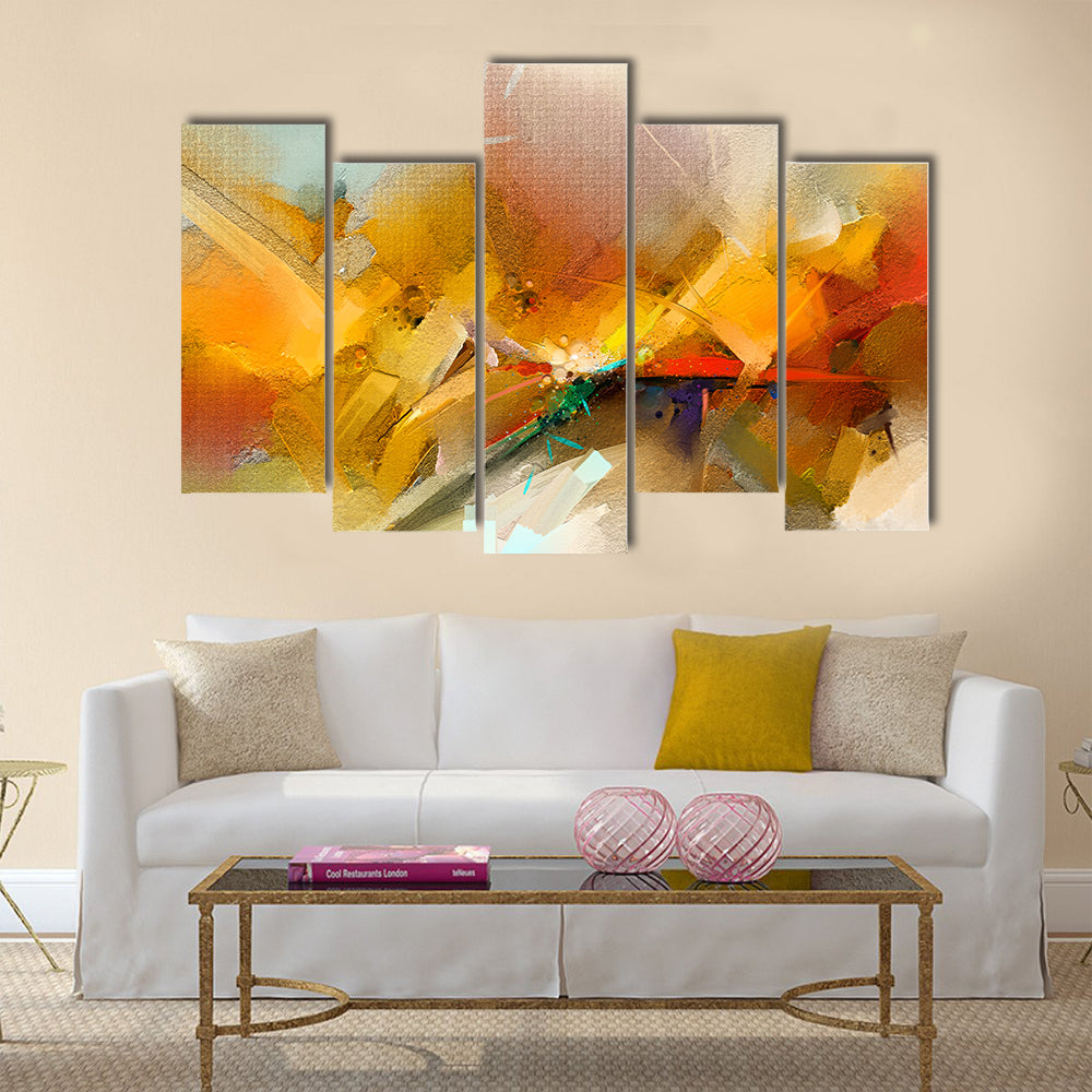 Hand-drawn Brushstroke Abstract Landscape Canvas Wall Art