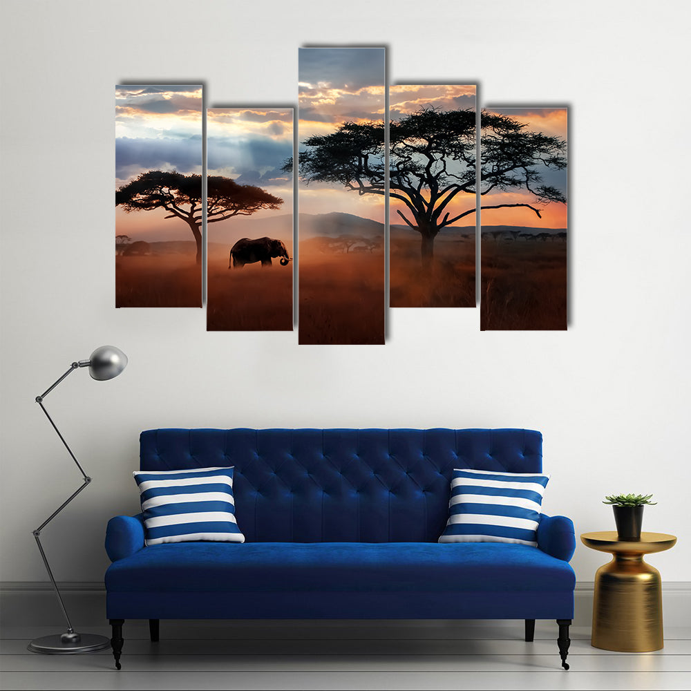 Wildlife Of Tanzania Canvas Wall Art