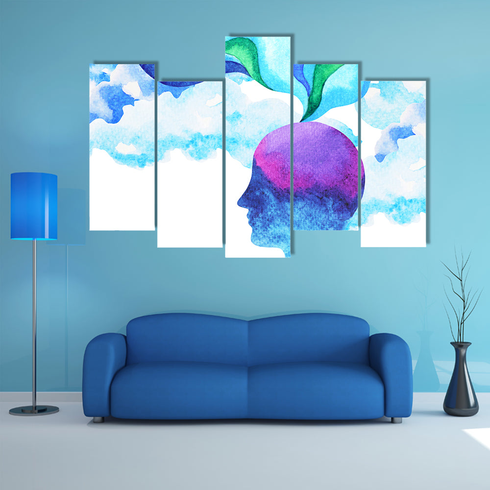 Thinking Inside Mind Concept Canvas Wall Art