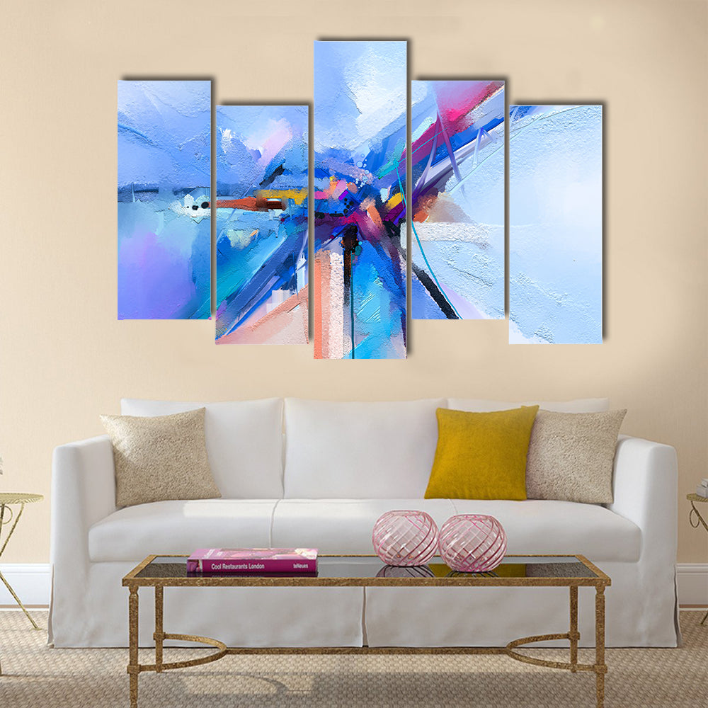 Hand-drawn Brush Stroke Abstract Canvas Wall Art