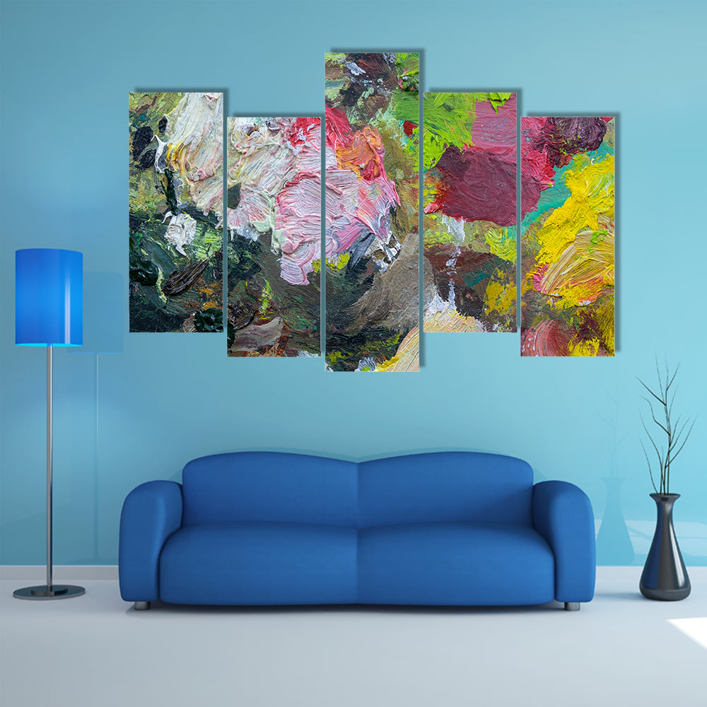 Art Palette Close Up Canvas Wall Art