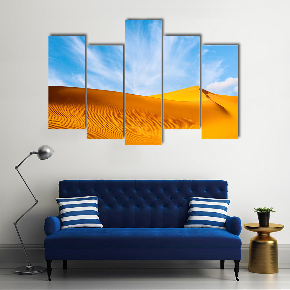 Sand Dunes In The Sahara Desert Canvas Wall Art
