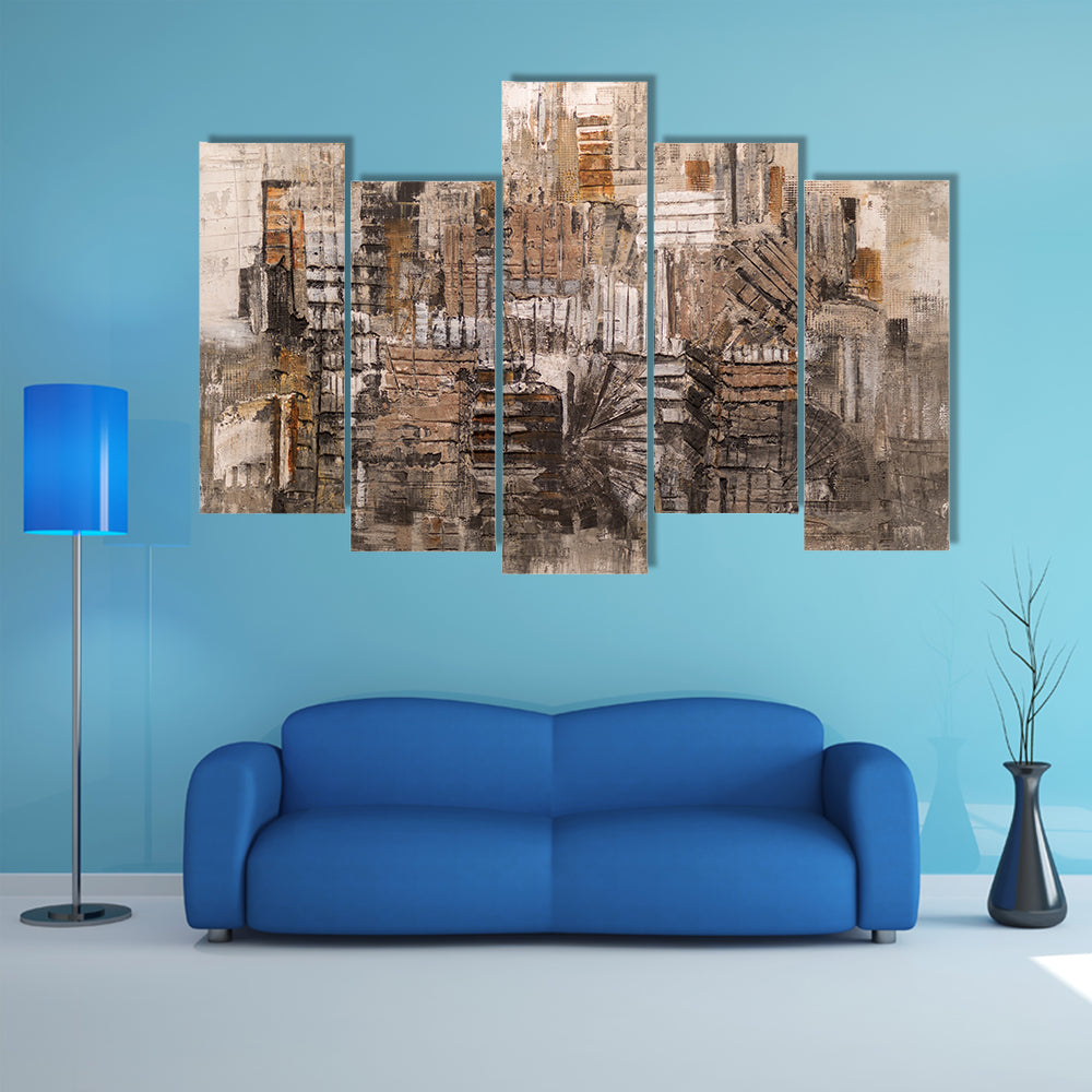 Old House Bricks Pattern Canvas Wall Art